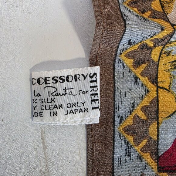 Vintage Oscar De la Renta Silk Scarf Made in Japan Classic Quiet Luxury Designer - Picture 5 of 10